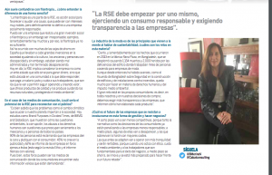 Entrevista en El Imparcial de Sonora (México) a Belén Merino sobre el estado de la RSE en México